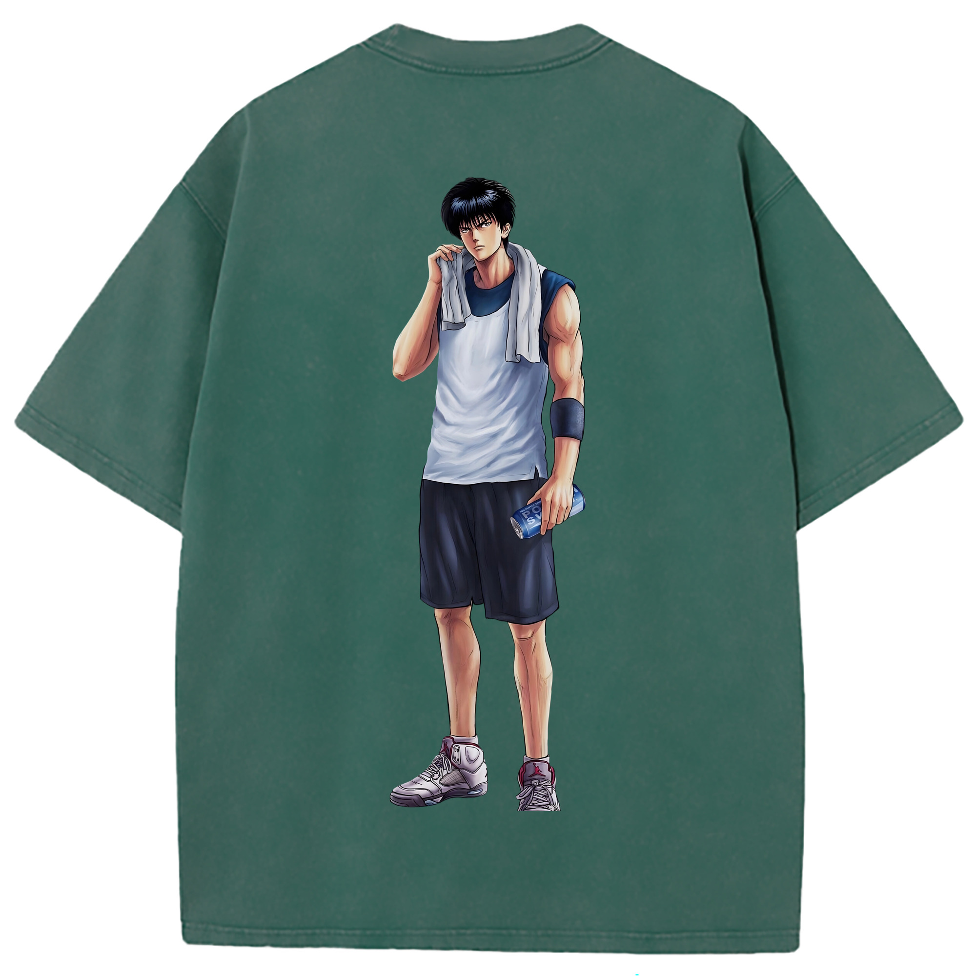 （画像用） SLAM DUNK／スラムダンク 綿100% ヴィンテージ風 半袖Tシャツ（背面プリント）